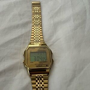 Timex Gold-Tone Digital Timepiece